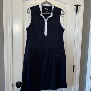 Navy ZYIA tennis golf athleisure dress sporty preppy country club size XL